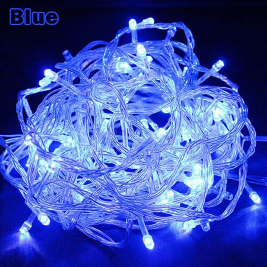 Blue 32FT Christmas Tree Fairy String Party Lights Xmax Waterproof Color Lamp