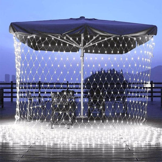 White LED String Light Net Mesh Curtain Xmas Wedding Party Outdoor Christmas Lights