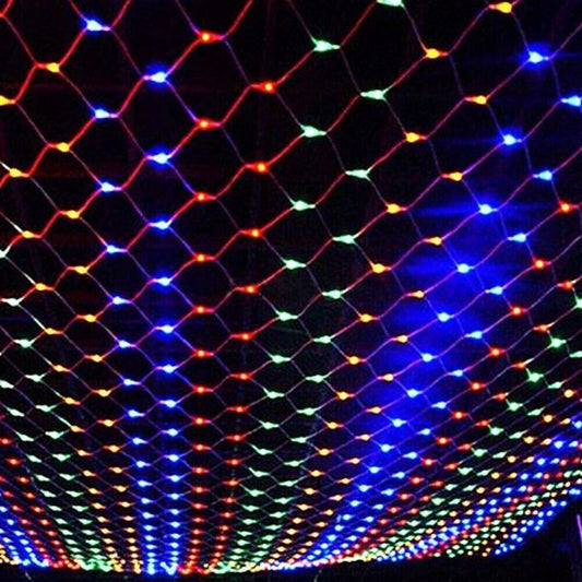 Multicolored LED String Light Net Mesh Curtain Xmas Wedding Party Outdoor Christmas Lights