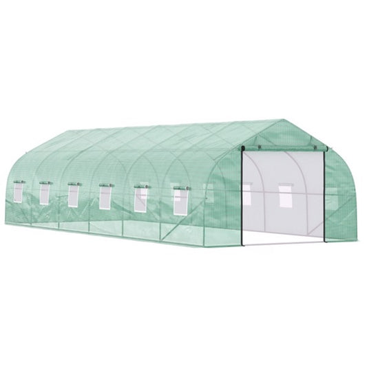 Walk-In Greenhouse 26x10x7 ft green