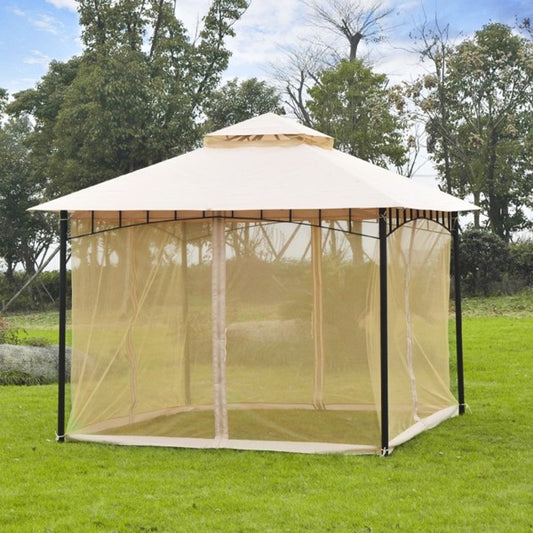 10ft x 10ft Outdoor Patio Gazebo Canopy Tent Beige