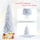 6 Feet Unlit Artificial Slim Pencil Christmas Tree with Metal Stand