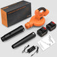 24V Cordless Leaf Blower with 2* 4.0 Ah Batteries, Up to 150 MPH