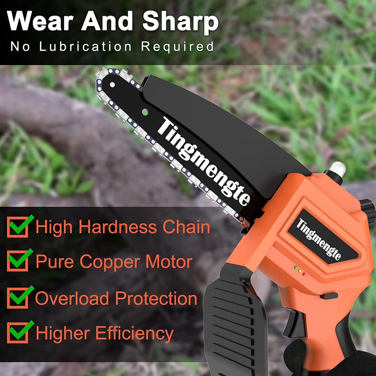 Mini Chainsaw 8-Inch Version 2.0-with Oiling Port – Tingmengte