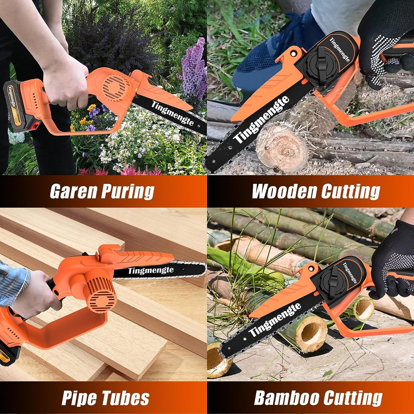 Mini Chainsaw 6-Inch Version 3.0 - with Built-in Chain Adjustment and –  Tingmengte