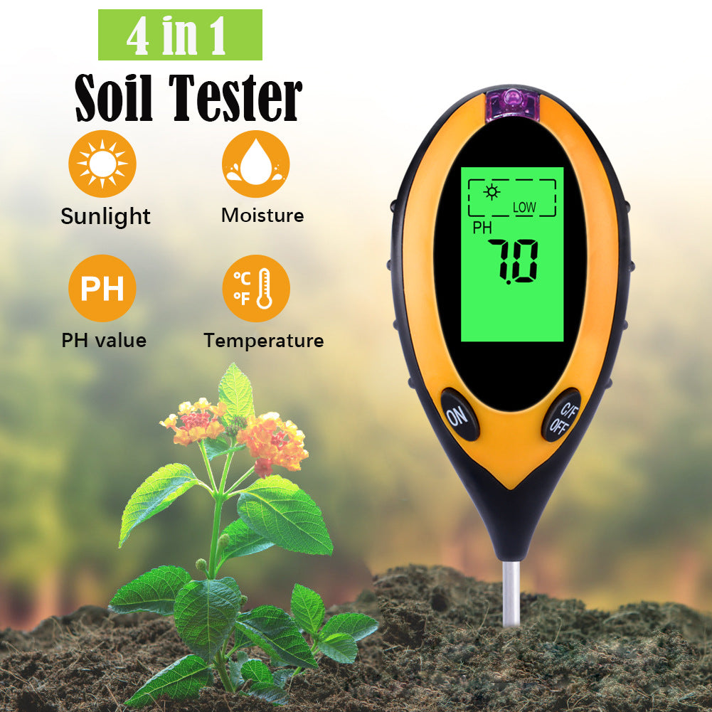 Soil PH And Moisture Light Intensity Test Meter Plant Tester For Plant ...