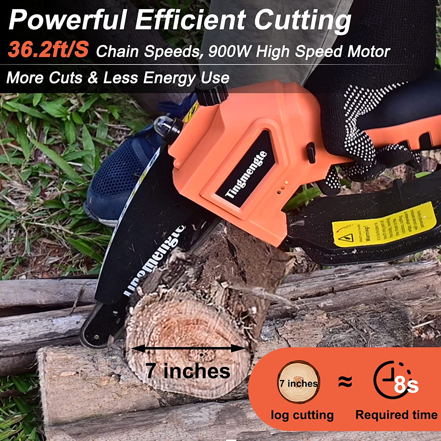 Mini Chainsaw 8-Inch Version 2.0-with Oiling Port – Tingmengte