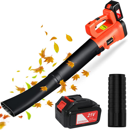 21V Cordless Leaf Blower with 1*3.0 Ah Battery & Blow Tube, Up to 150 MPH
