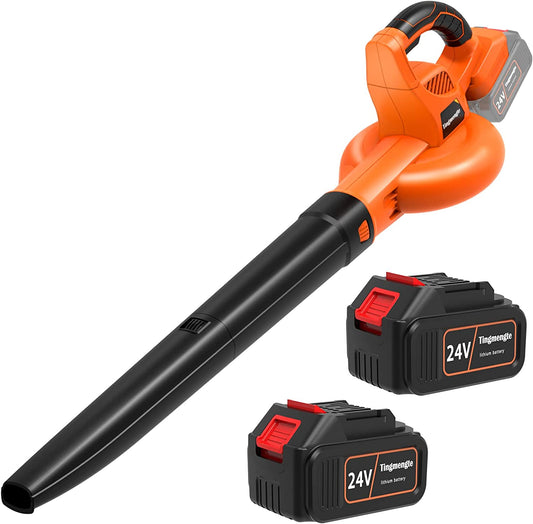 24V Cordless Leaf Blower with 2* 4.0 Ah Batteries, Up to 150 MPH